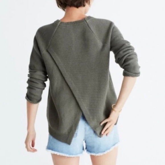 MADEWELL Province Cross Back Knit Sweater Green Size XXS - Picture 3 of 7